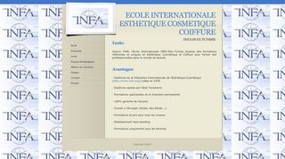INFA, ECOLE INTERNATIONALE DES ARTS DE L'ESTHETIQUE ET COSMETIQUE