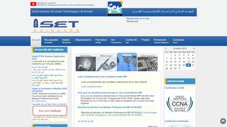 ISET KAIROUAN, INSTITUT SUPERIEUR DES ETUDES TECHNOLOGIQUES DE KAIROUAN Ween.tn