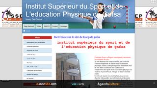 ISSEP, INSTITUT SUPERIEUR DE SPORT ET D'EDUCATION PHYSIQUE DE GAFSA Ween.tn
