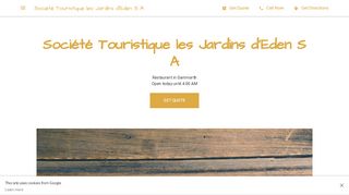 SOCIÉTÉ TOURISTIQUE LES JARDINS D'EDEN